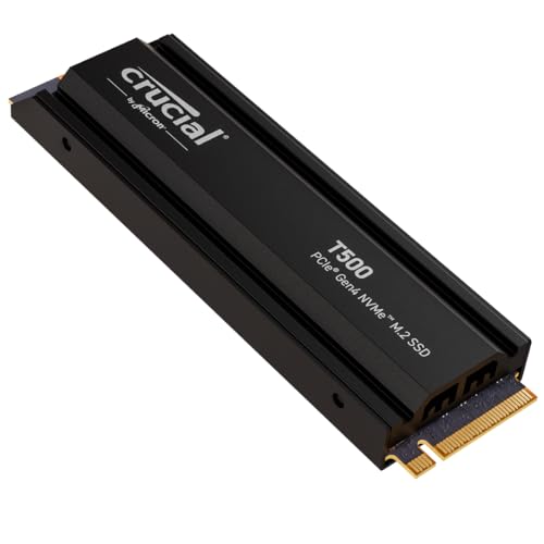 Crucial T500 1TB Gen4 NVMe M.2 内蔵ゲーミングSSD ヒートシンク付き 最大7,300MB/秒 PlayStation 5対応 + 1mo Adobe CC すべてのアプリ - CT1000T500SSD5|TalesStore 店