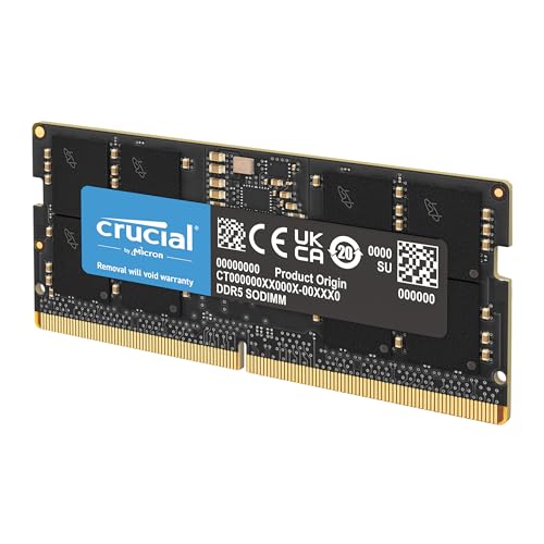 Crucial 64GB DDR5 ランダムアクセス記憶装置 5600MHz (または5200MHzまたは4800MHz) ノートパソコンメモリ SODIMM 262いの一番 Intel Core UltraおよびAMD Ryzen 8000以上に相応う - CT64G56C