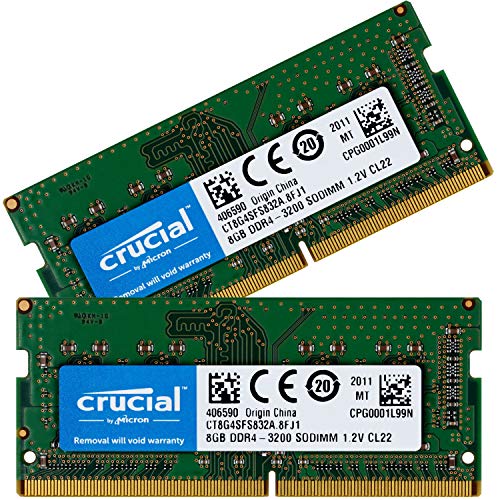 Crucial ノートPC用 メモリ PC4-25600(DDR4-3200) 16GB(8GBx2枚) SODIMM CT8G4SFS832A 並行輸入品