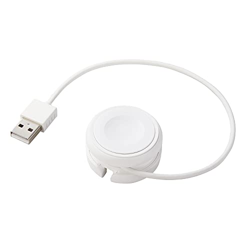 エレコム AppleWatch 充電ケーブル 巻き取りタイプ 約23cm series Ultra/SE2/SE/7/6/5/4/3/2/1 + AirPods Pro 第2世代 対応 ホワイト MPA-AWMWH