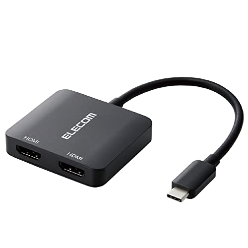 エレコム USB-C HDMI 取り替えっこ 2界面 (USB C to HDMI 60サイクル 取り替えっこアダプター) 0.12m 黒いこと  iPhone 16/16 Pro/16 Pro Max/16 Plus 相応う裏付け済  AD-CHDMI2BK