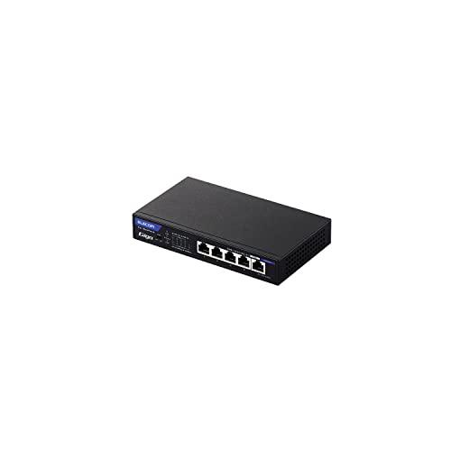 エレコム スイッチングこしき 5界面 ノン賢しい Giga相応う PoE給電相応う ACアダプター給電 小型 法人向け 黒いこと EHB-UG2C05E-PL