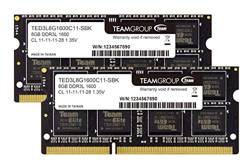 Team DDR3L SODIMM 1.35V(低電圧)1600Mhz 8GBx2枚(8GBkit) ノートPC用メモリ PC3L-12800 日本国内無期限正規保証