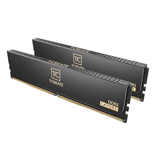 Team DDR5 6400Mhz マイコン5-51200 16GBx2枚 32GBkit T-CREATE EXPERT Black CL32 勉強机いの一番用記憶装置 ハイスピード印字機 定まり品 日本国内無締めきり日定まり引き請ける