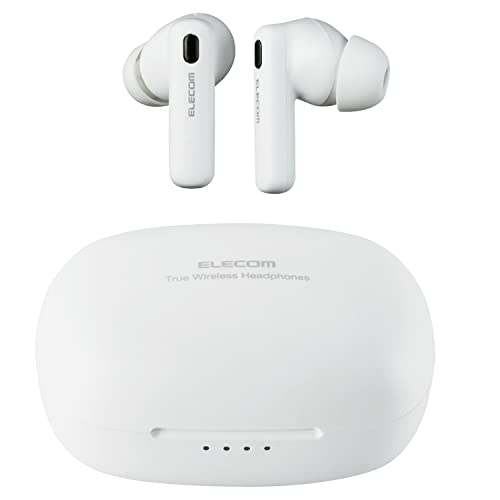 エレコム ワイヤレスイヤホン Bluetooth5.2 ノイズキャンセリング対応 AAC対応 軽量 完全ワイヤレス カナル型 ホワイト LBT-TWS13WH