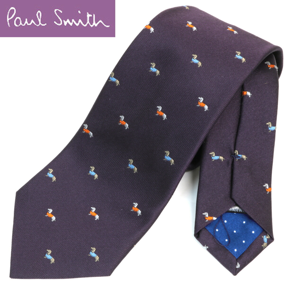 楽天市場】ポールスミス ネクタイ Paul Smith 犬柄 ダックスフンド 