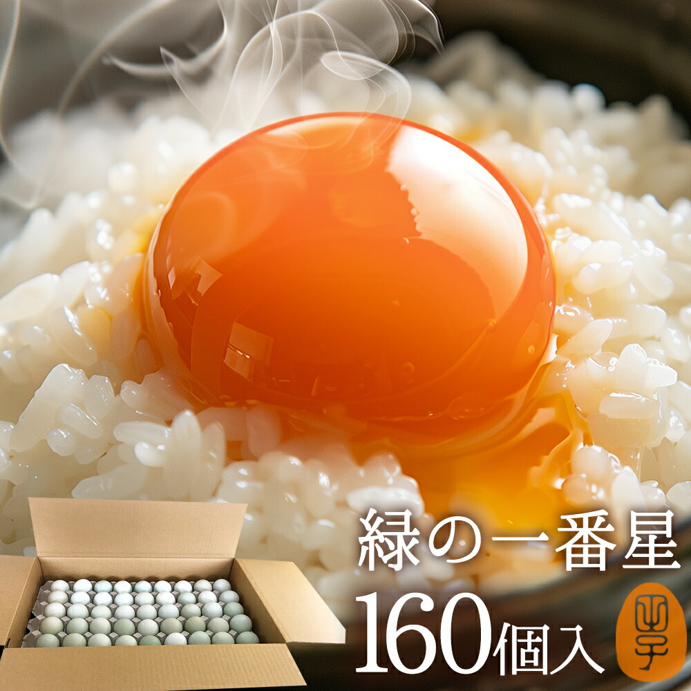 卵 生卵 高級 緑の一番星 たまご ギフト【生卵160個入(生卵128個+破損保証32個)】卵かけご飯 アローカナ 大黄卵鶏が産む 青い卵 ブランド卵 緑の卵 トレイ入 のし カード無料 食べ物  TV 紹介 お返し プレゼント お取り寄せ グルメ 玉子 実用的