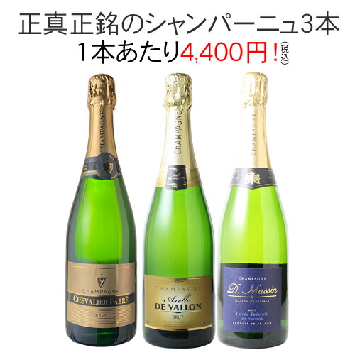 楽天市場】ワインセット スパークリングワイン シャンパン3本セット 第