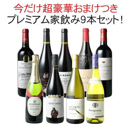 【送料無料】 ワインセット プレミアム 家飲み ワイン 9本 セット 赤ワイン 白ワイン スパークリングワイン 飲み比べ ソムリエ厳選 贅沢 ミックスセット フルボディ 御祝 誕生日 結婚祝い ギフト プレゼント 第28弾【Pup】