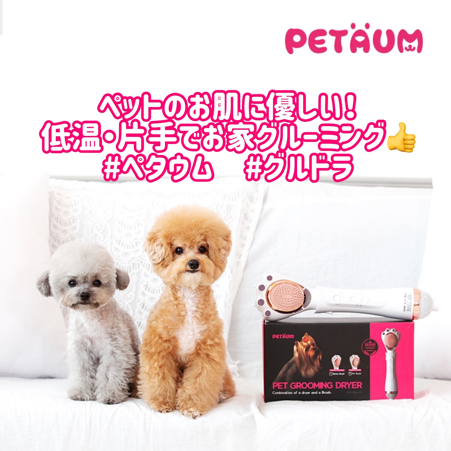 グルーミングドライヤー エプロンタオル お家サロンセット ペタウム Petaum グルドラ お風呂が楽になる ペット用 ドライヤー 乾燥 犬 猫 ペット用品 ペットグッズ お手入れ 家シャンプー お風呂 お家シャンプー 時短 楽々 Devils Bsp Fr