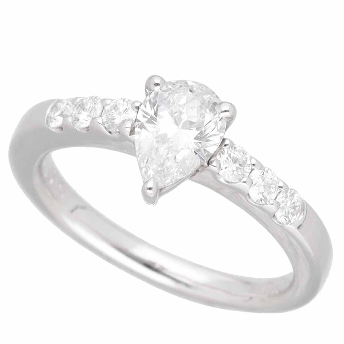 楽天市場】Pt900【0.8ctUP】ペアシェイプ ダイヤモンド 取り巻き