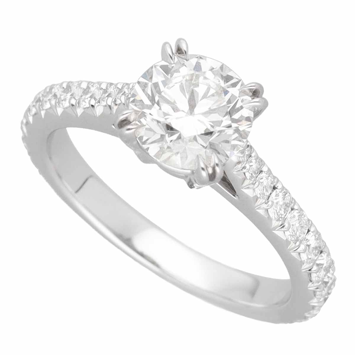 HARRY WINSTON ハリーウィンストン ダイヤモンド(1.01ct F-VS2-3Ex) ブリリアント ラブ リング PT950 プラチナ 日本サイズ約6号 #46 HW GIA鑑定書【送料無料】指輪【中古】25060201｜麻布十番タマリヤ質店店 910,000円