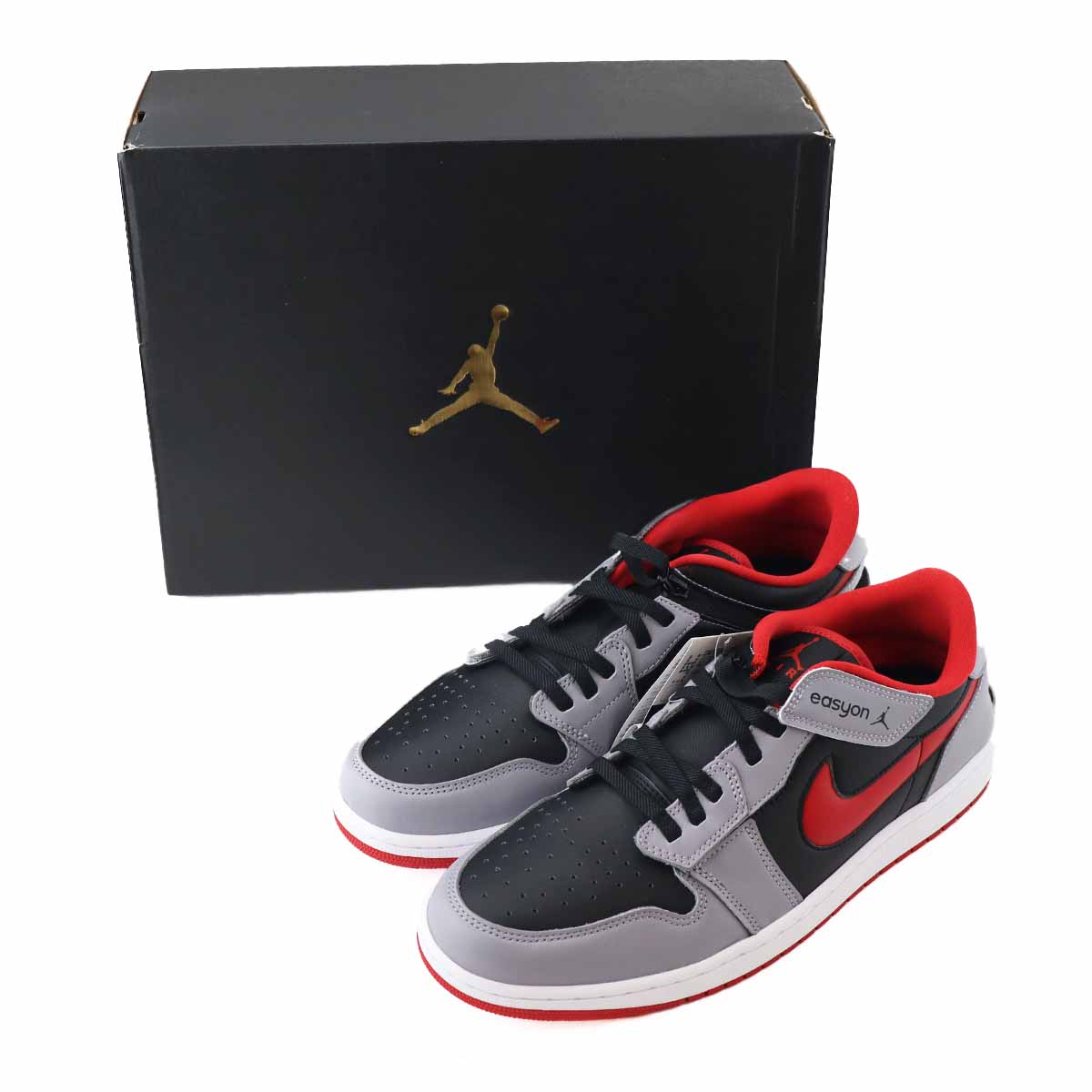 NIKE ナイキ エア ジョーダン 1 LOW フライイーズ スニーカー 30.5cm DM1206-060 国内正規品 ブラック/セメントグレー/ホワイト/ファイヤーレッド イージーオン/オフ【送料無料】シューズ 靴 25140501|麻布十番タマリヤ質店店