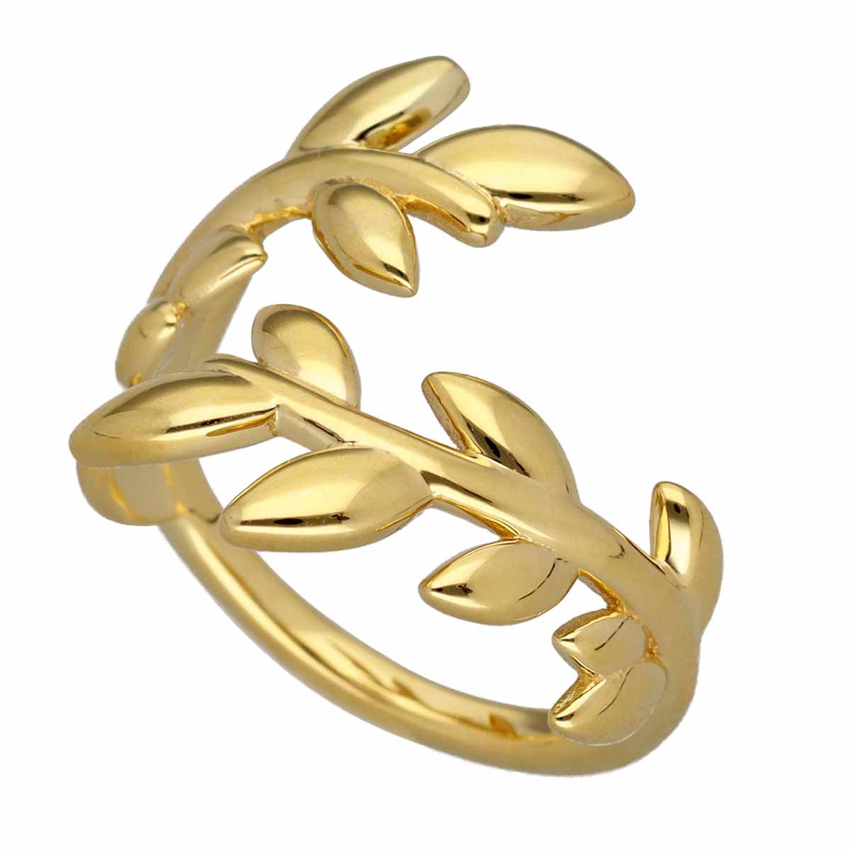 TIFFANY&Co ティファニー オリーブリーフ バイパス リング 67544501 750 K18 YG イエローゴールド 日本サイズ約11号 #51 Paloma Picasso【送料無料】【代引き手数料無料】レディース【中古】TMR2406250002
