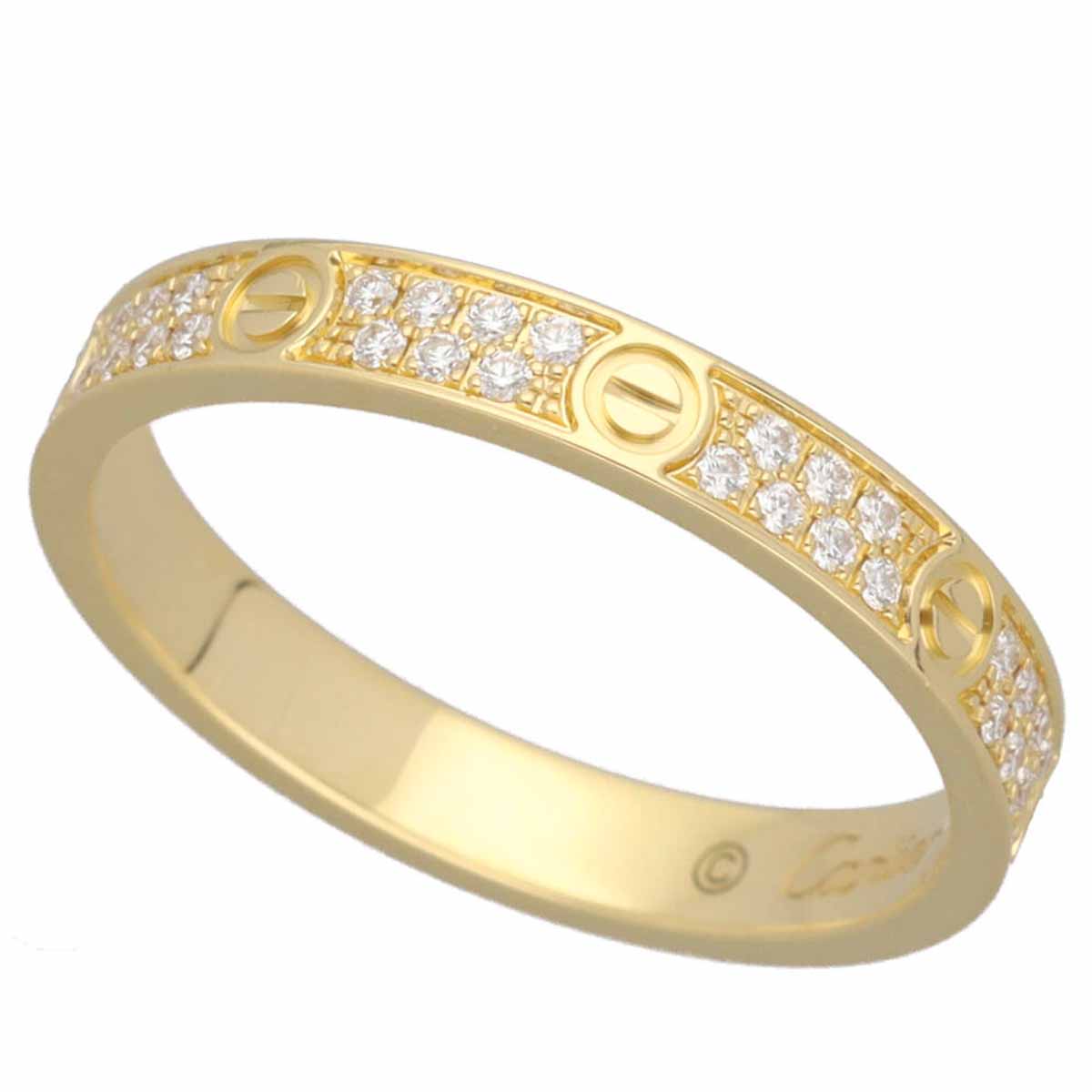 楽天市場】カルティエ 指輪 K18PG ダイヤ56P ラブリング スモール