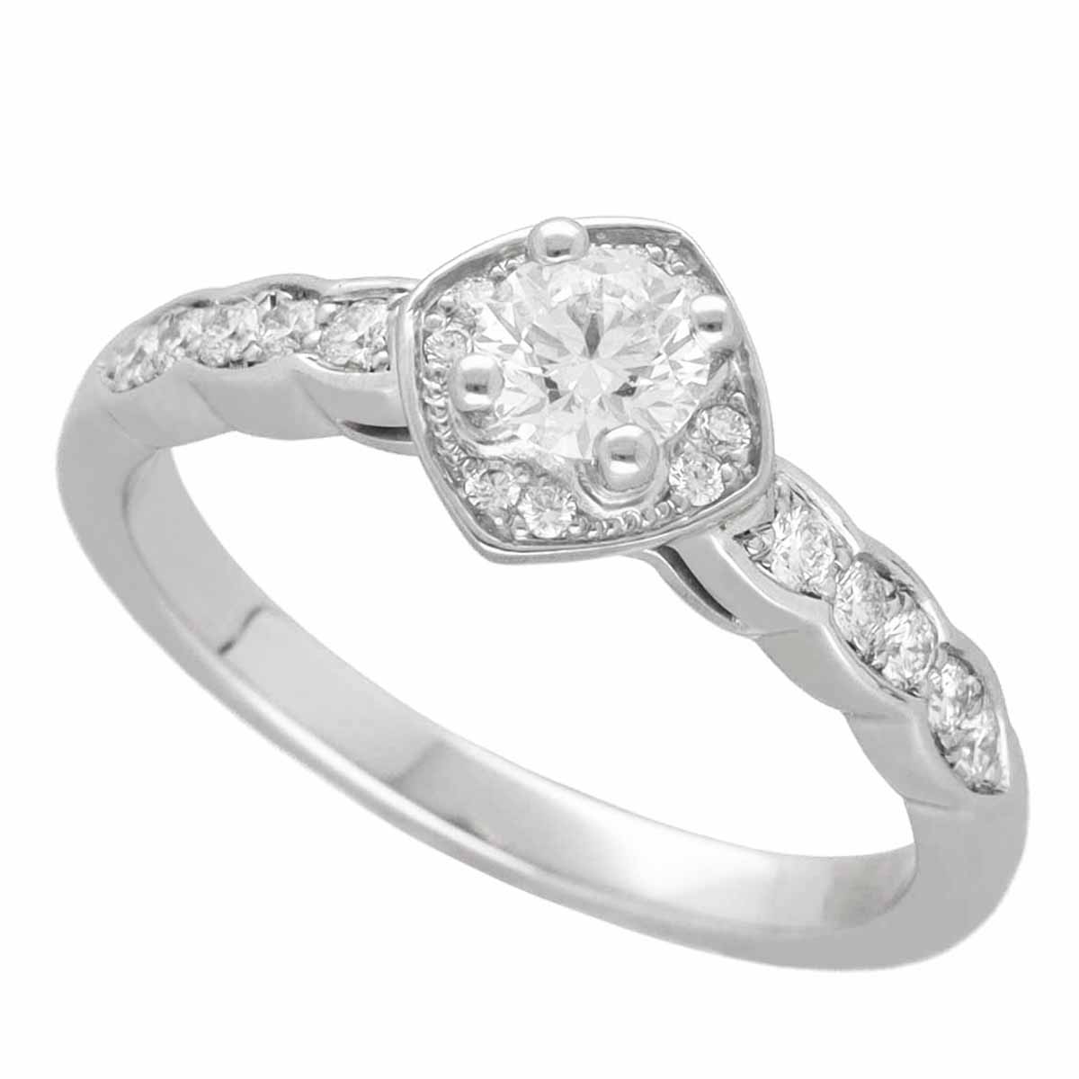 CHANEL シャネル ココクラッシュ ダイヤモンド(0.30ct E-VVS1-3Ex)リング J11413 Pt950 プラチナ 日本サイズ約11号 #51 GIA鑑定書【送料無料】【代引き手数料無料】指輪【中古】24401017