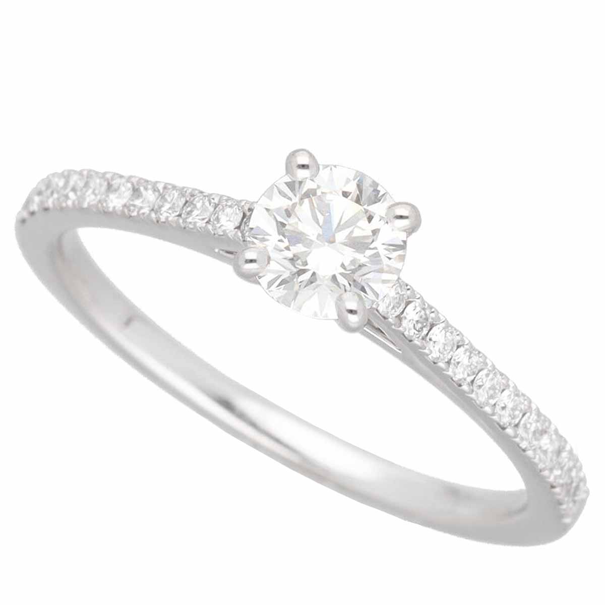 De Beers デビアス DB クラシック パヴェ ソリティア リング ダイヤ(0.40ct G-VS1-3Ex) Pt950 プラチナ 日本サイズ約10号 #50 GIA鑑定書【送料無料】【代引き手数料無料】 【中古】31761118｜麻布十番タマリヤ質店店