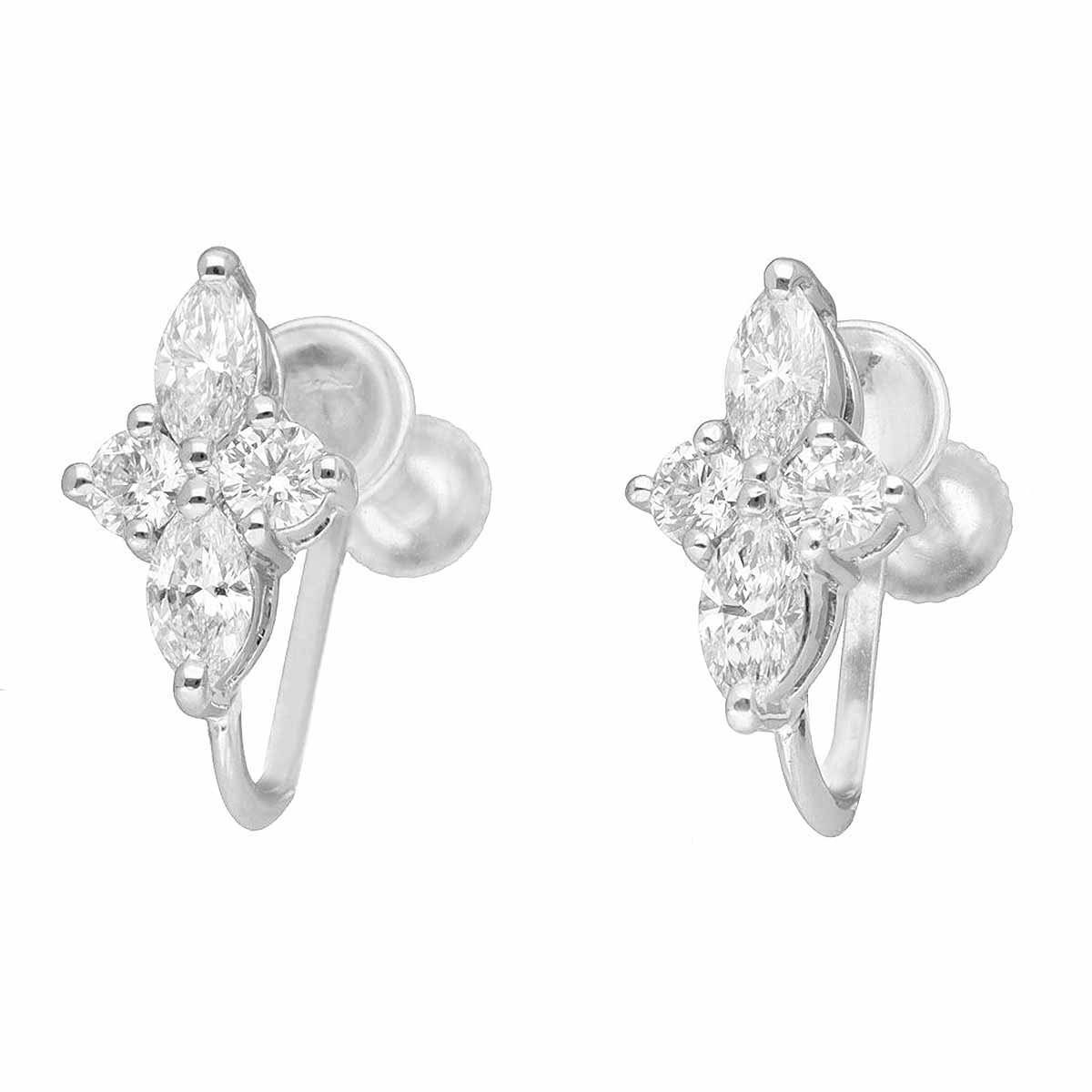 WAKO 和光 ダイヤモンド(0.39ct/0.39ct)イヤピアス Pt900 プラチナ【送料無料】【代引き手数料無料】【中古】TMR2510270019
