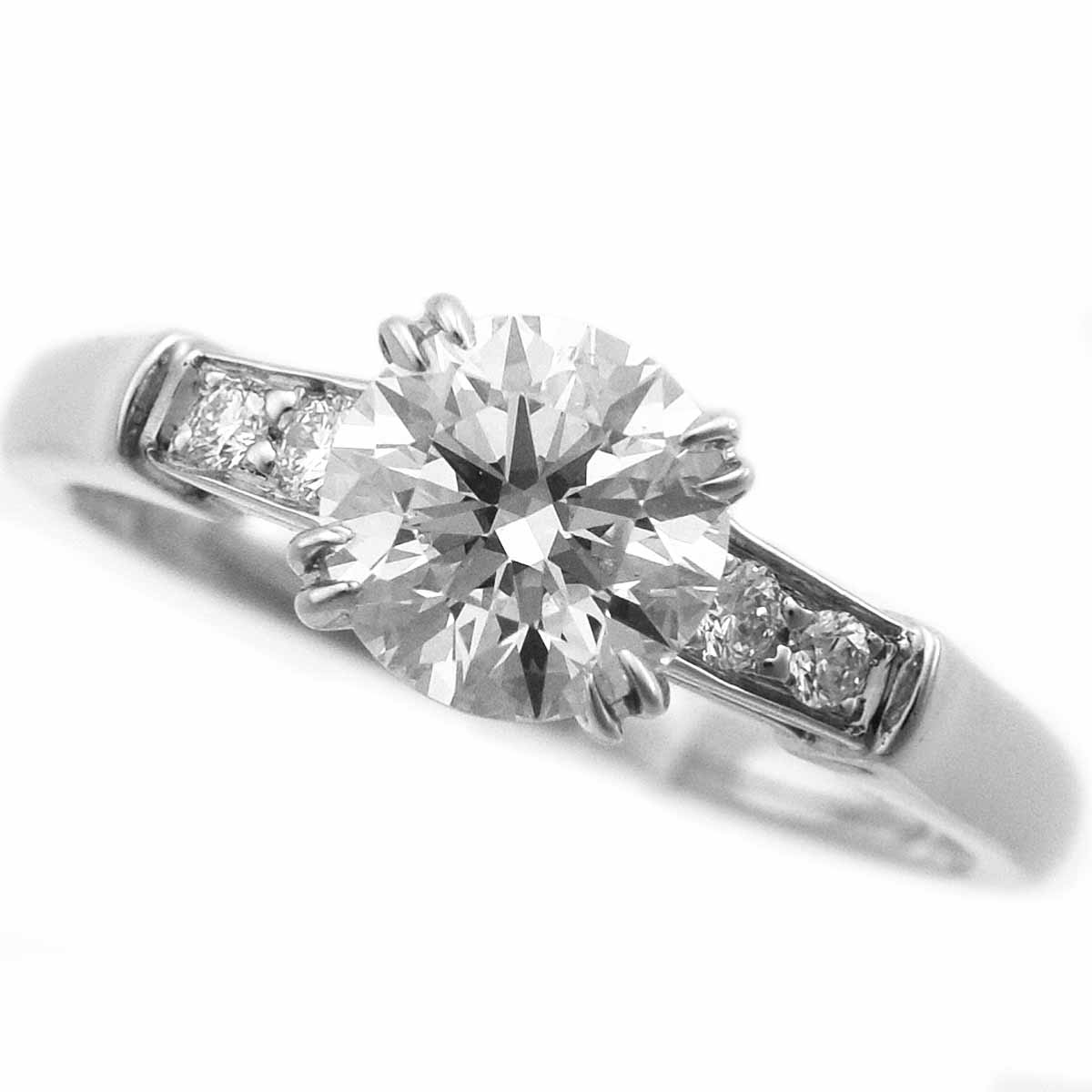 Harry Winston ハリーウィンストン ダイヤ D0 80ct F Vs1 3ex ラウンド トリスト リング Pt950 プラチナ 日本サイズ約6 5号 46 5 Hw Gia鑑定書 送料無料 指輪 レディース 中古 Mozago Com