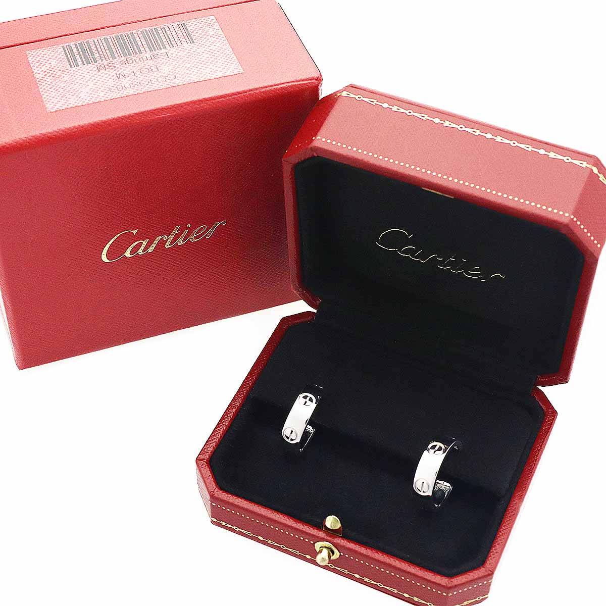 Cartier カルティエ ラブ スタッドイヤリング 750 K18 Wg ホワイトゴールド 1997 送料無料 代引き手数料無料 ピアス 女性 中古 Rvcconst Com