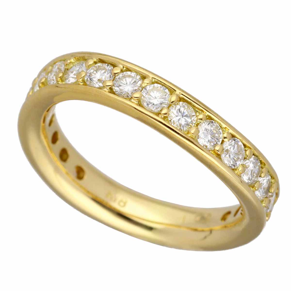 ダイヤモンド(1.09ct) リング 750 K18 YG イエローゴールド 日本サイズ約12号 #52【送料無料】【代引き手数料無料】 【中古】23110355