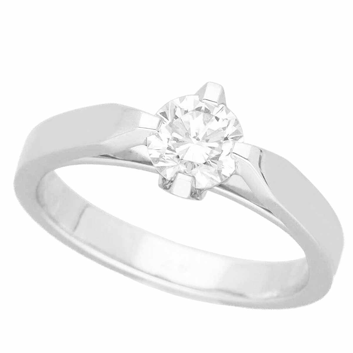 Van Cleef&Arpels ヴァンクリーフ&アーペル vendome solitaire ヴァンドーム ソリティア ダイヤ(0.51ct D-VVS2-VG) リング Pt950 プラチナ 日本サイズ約7号 ♯47【送料無料】【代引き手数料無料】 指輪【中古】26871127|麻布十番タマリヤ質店店