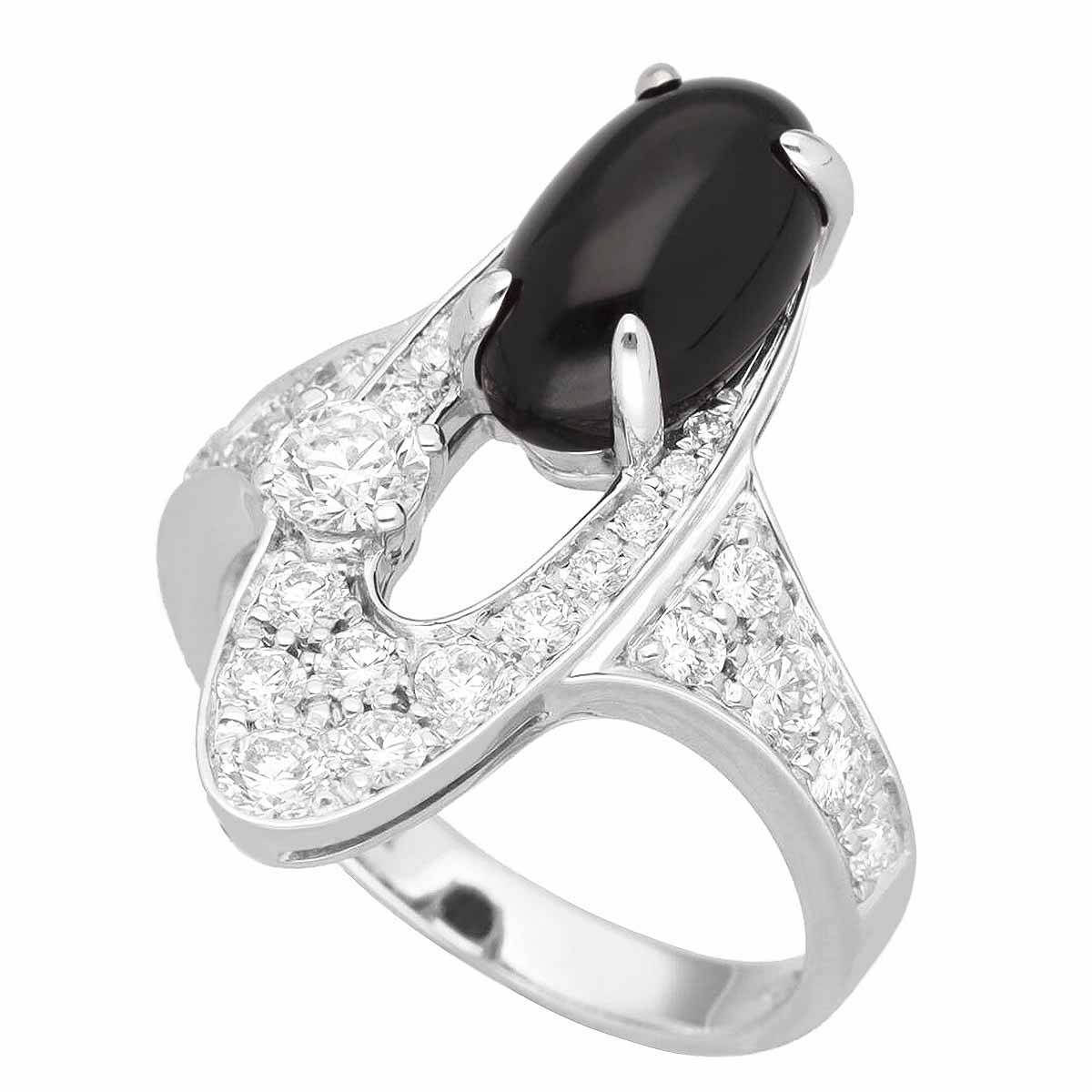 楽天市場】ブルガリ BVLGARI リング エリシア カボション ブラック