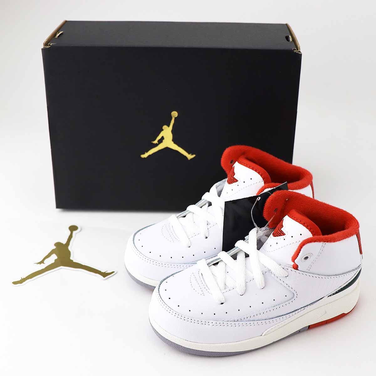 NIKE ナイキ エアジョーダン2 レトロ TD ベビーシューズ スニーカー 12cm DQ8563-101 ホワイト/ファイアーレッドモミセイル【送料無料】靴24140349