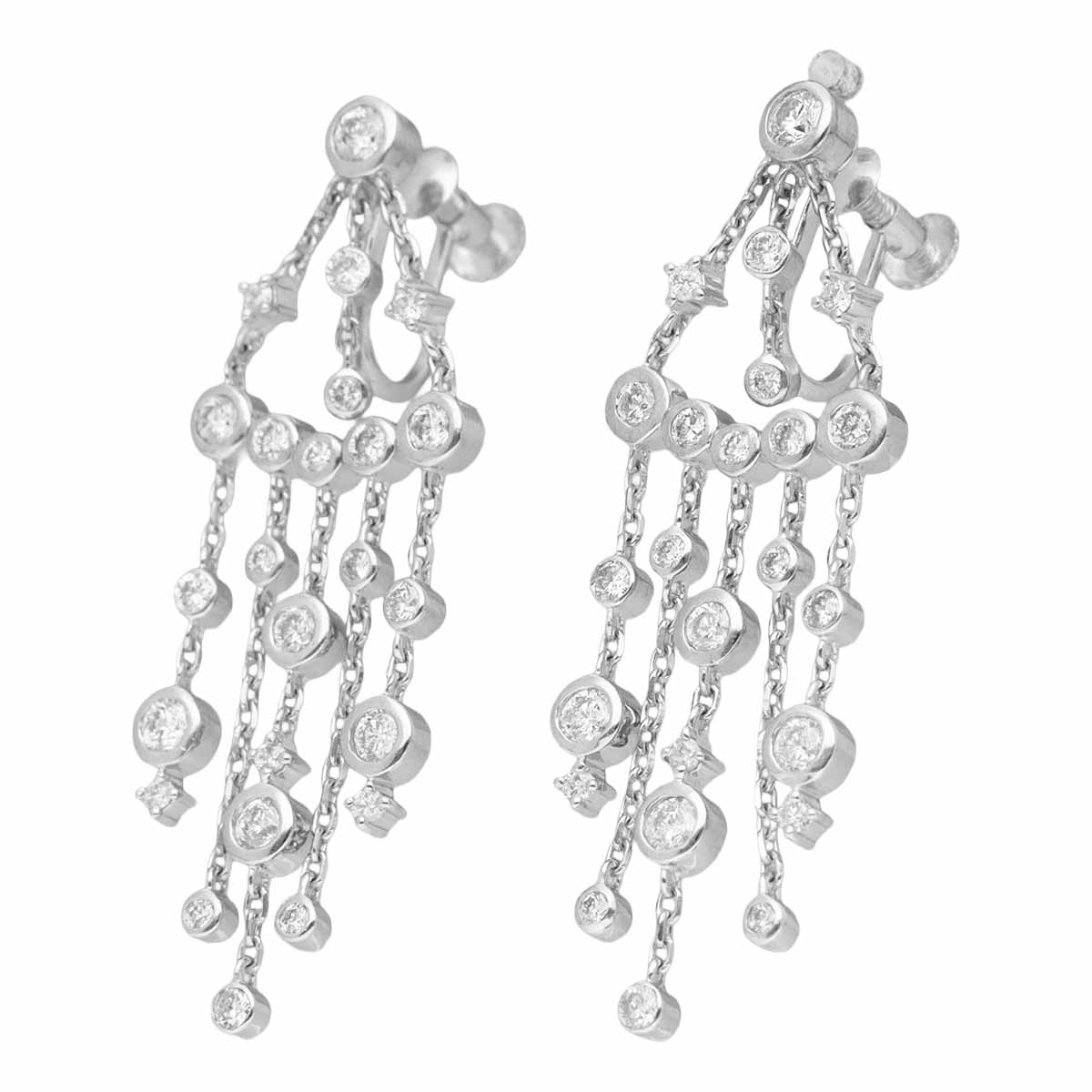 ダイヤモンド(0.50ct/0.50ct)イヤリング 750 K18 WG ホワイトゴールド【送料無料】【代引き手数料無料】【中古】TMR2203030054|麻布十番タマリヤ質店店