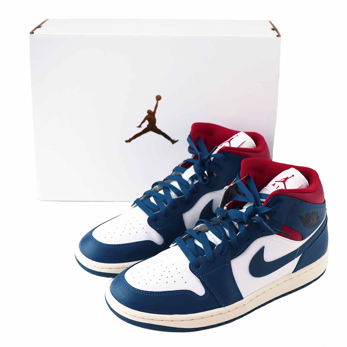 NIKE ナイキ エア ジョーダン 1 MID スニーカー 29.0cm BQ6472-146 国内正規品 ホワイト/ジムレッド/セイル/フレンチブルー【送料無料】靴23530955｜麻布十番タマリヤ質店店