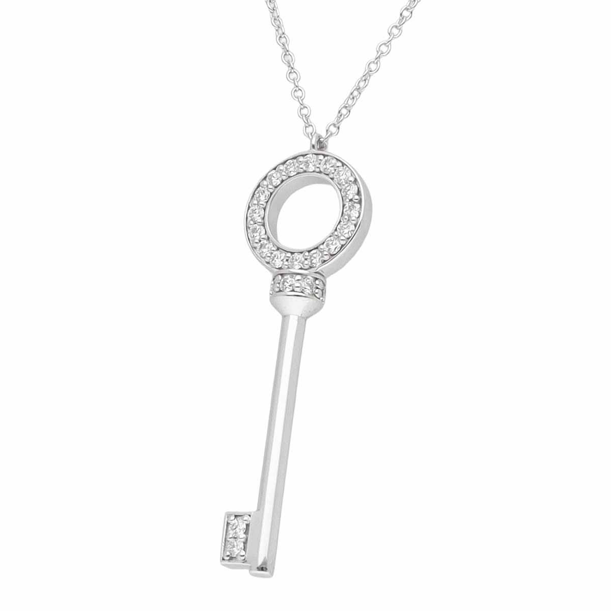 ADORO ITALIA アドロ イタリア Apriamo ダイヤモンド(0.38ct)ペンダント ネックレス 750 K18 WG ホワイトゴールド【送料無料】【代引手数料無料】【中古】TMR2605150056｜麻布十番タマリヤ質店店