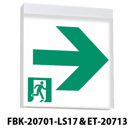 東芝ライテック 誘導灯 FBK-10701-LS17   2台　他 東芝ライテック 東芝ライテック FBK-10701-LS17 片面誘導灯 天壁