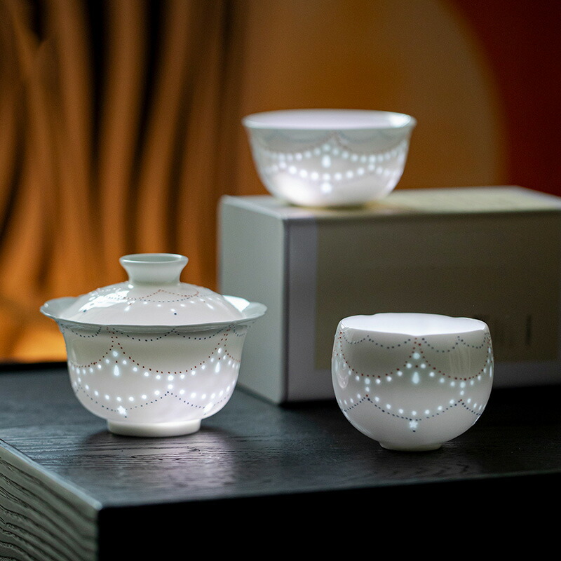 楽天市場】｛YUGA +｝徳化窯白磁【 蓋碗】 中国三大古磁都 高級茶器