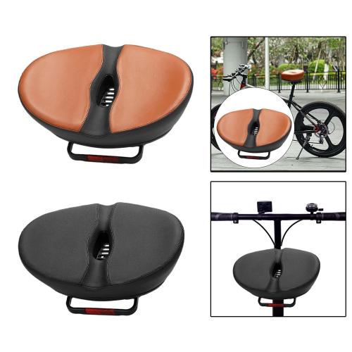 ノーズレス自転車サドル.快適な自転車シートクッション.ワイドでソフトな自転車サドル.特大自転車サドル
