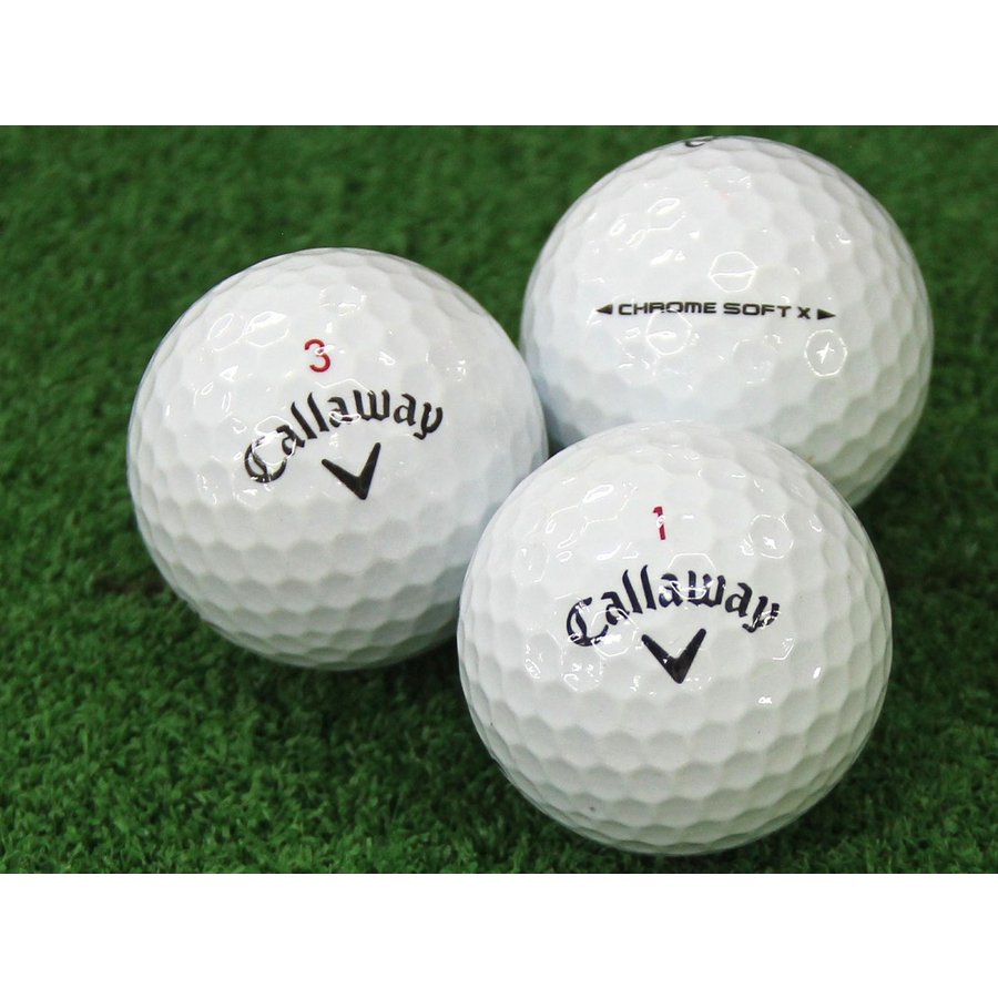 【中古】ABランク キャロウェイ Callaway CHROME SOFT X ホワイト 2018年モデル 30個 球手箱ロストボール