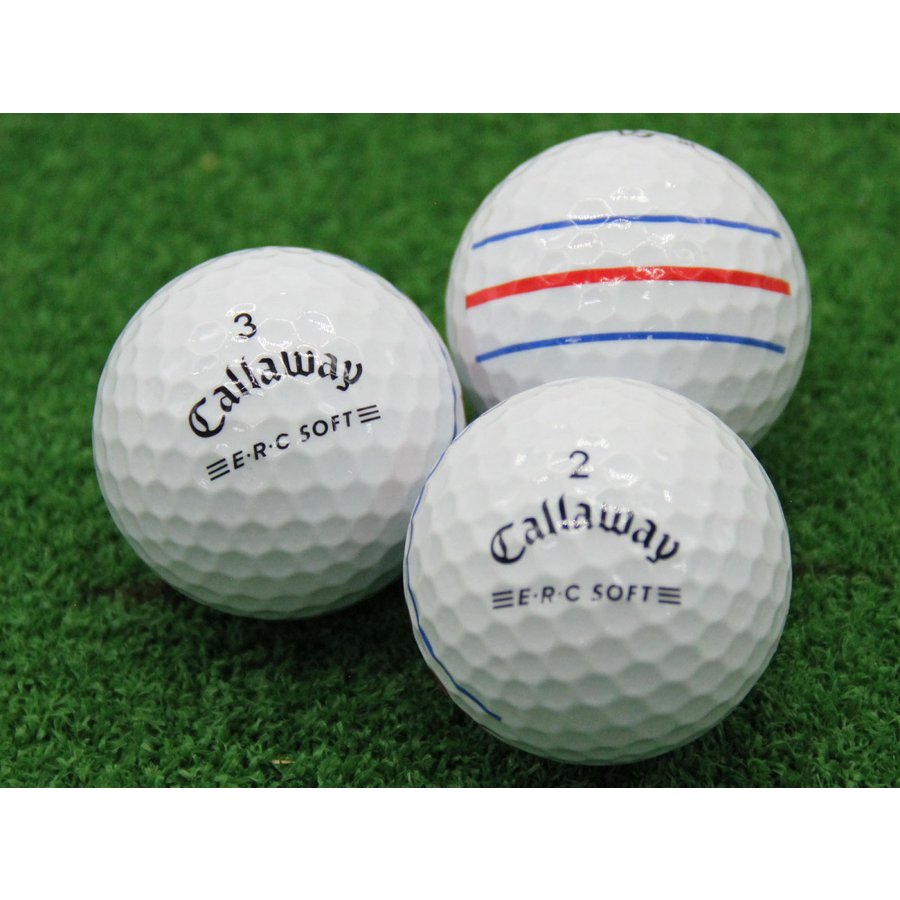 【中古】ABランク キャロウェイ Callaway ERC SOFT ホワイト 2021年モデル 30個 球手箱ロストボール