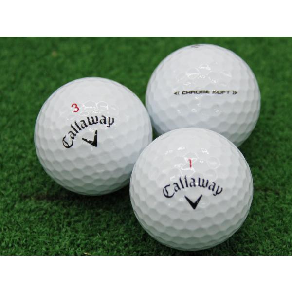 ABランク キャロウェイ Callaway CHROME SOFT ホワイト 2020年モデル 30個 球手箱 ロストボール