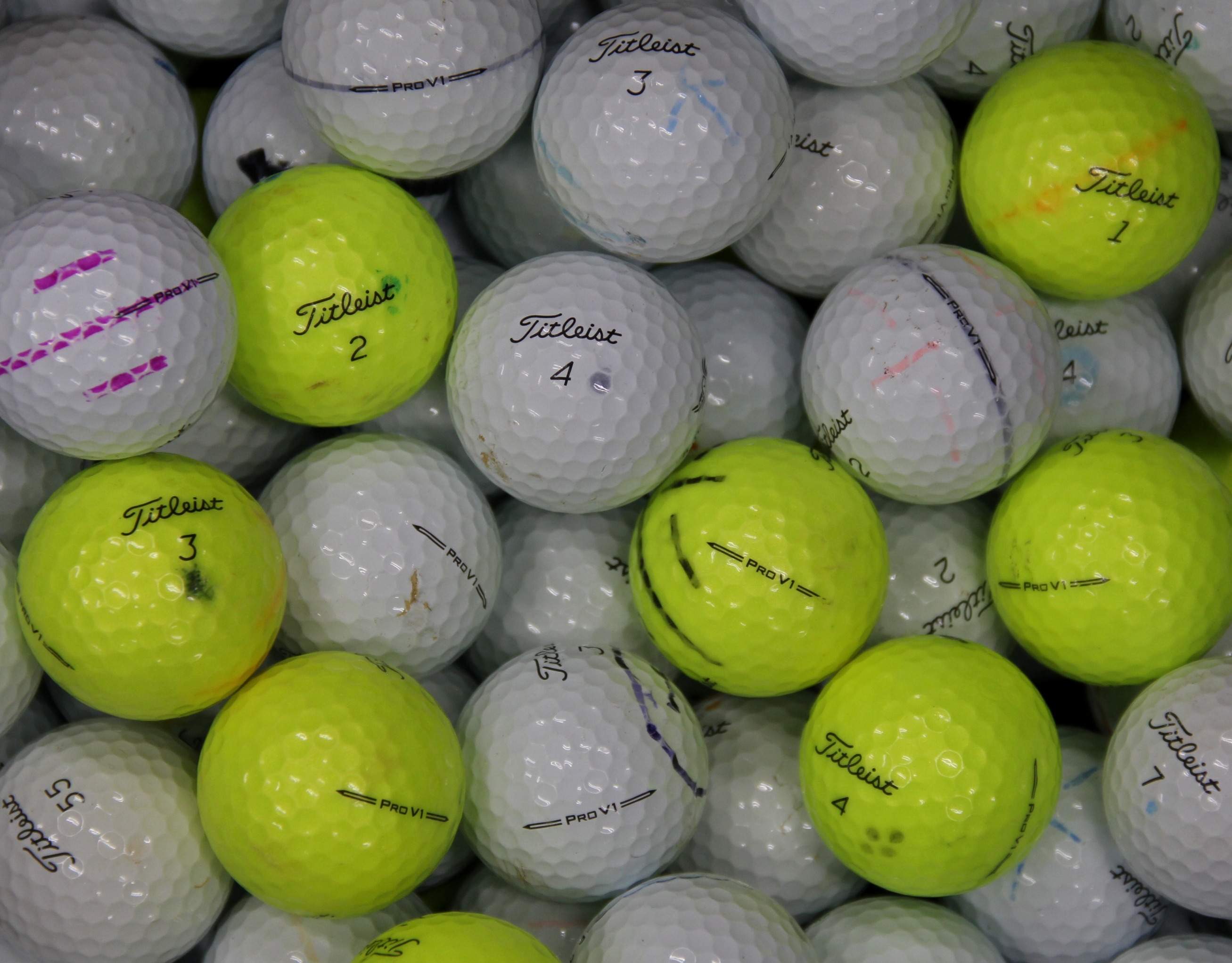 落書き タイトリスト Titleist PRO V1 2023年 50個 球手箱 ロストどんぶり鉢
