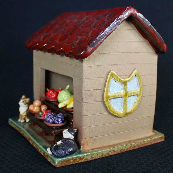 陶猫猫の果物屋さんすみ田理恵作
