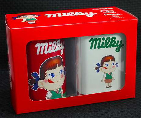 楽天市場】ペコちゃん バケツ缶ミルキー70周年記念【新品同様品