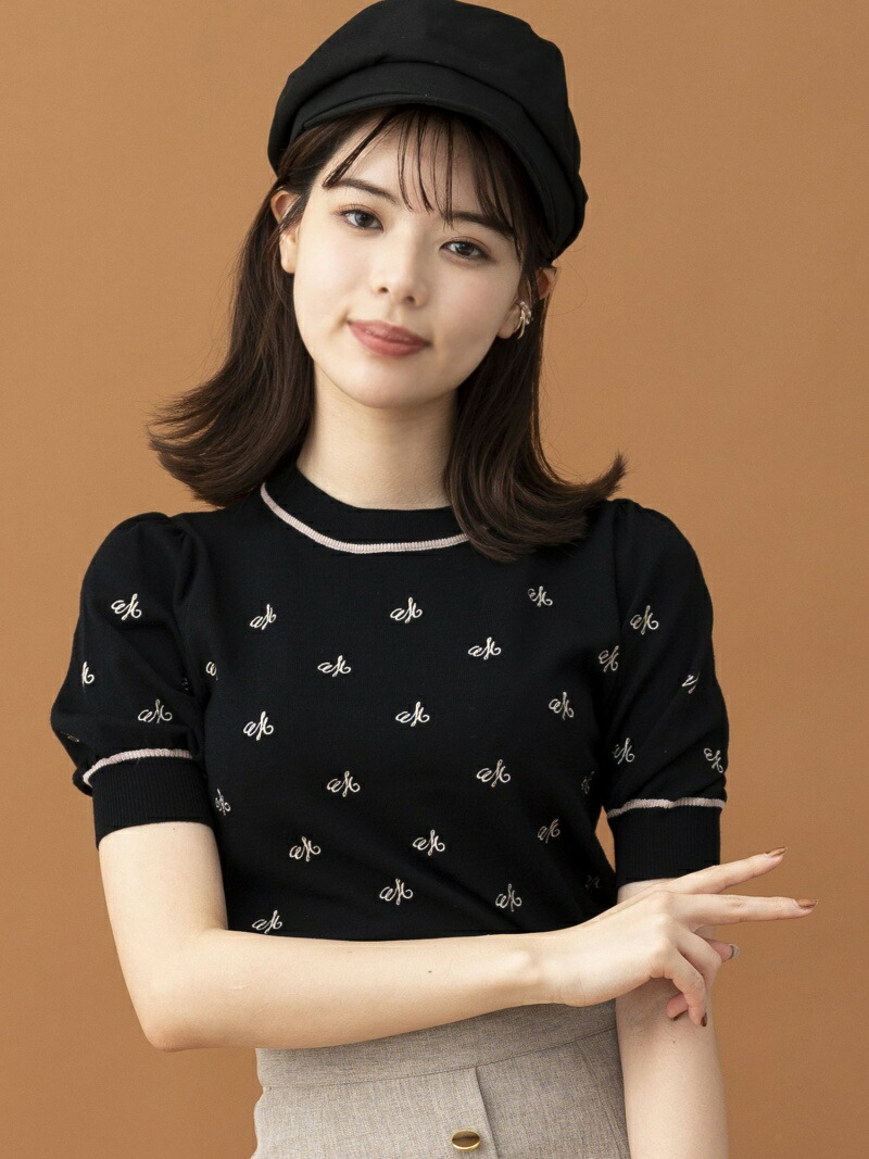 配色mロゴ刺繍プルオーバーニット Misch マッシュ ミッシュ Masch