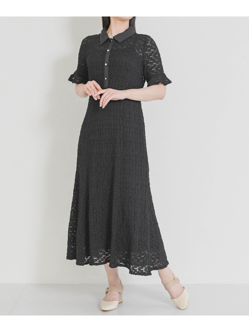 【SALE／20%OFF】キャミ付き添い人ポロ襟カットレースワンピース MM627430 MISCH MASCH ミッシュマッシュ 衣装・お召しもの 衣装 白いこと 赤銅色 黒いこと【RBA_E】【貨物輸送無料】[ Fashion]