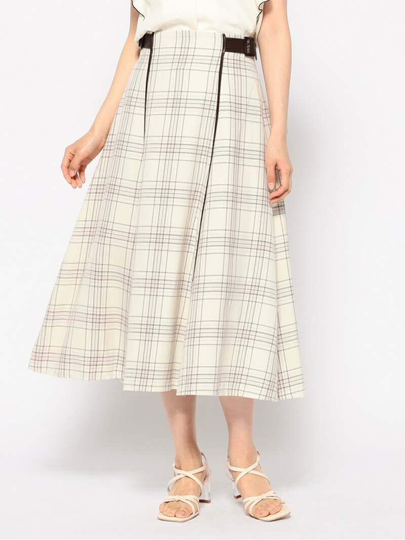 カラーチェックフレアスカート Misch マッシュ ミッシュ Masch