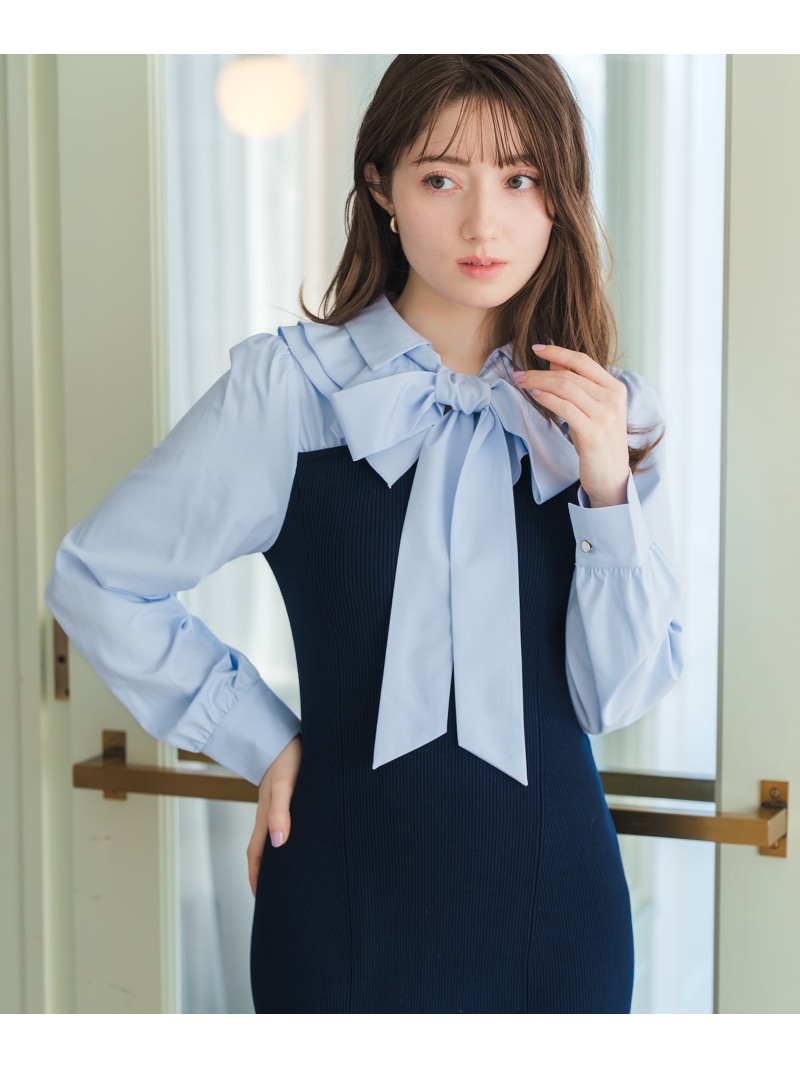 【SALE／20%OFF】引き分け付き添い人シャツドッキングニットワンピース MM617403 MISCH MASCH ミッシュマッシュ 衣装・お召しもの 衣装 米国海軍 黒いこと【RBA_E】【貨物輸送無料】[ Fashion]