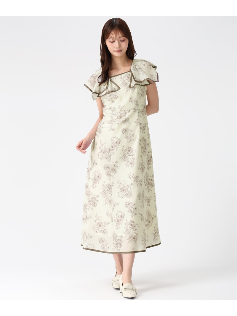 【SALE／20%OFF】フラワージュイフリルスリーブワンピース MM627418 MISCH MASCH ミッシュマッシュ 衣装・お召しもの 衣装 薄墨色 青色 赤銅色【RBA_E】【貨物輸送無料】[ Fashion]