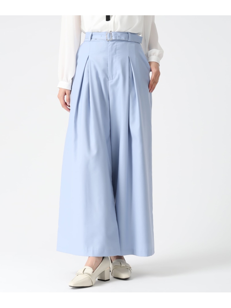 【SALE／10%OFF】ベルト付きタックワイドパンツ MM617303 MISCH MASCH ミッシュマッシュ パンツ その他のパンツ ネイビー ブルー【RBA_E】【送料無料】[ Fashion] 8,494円