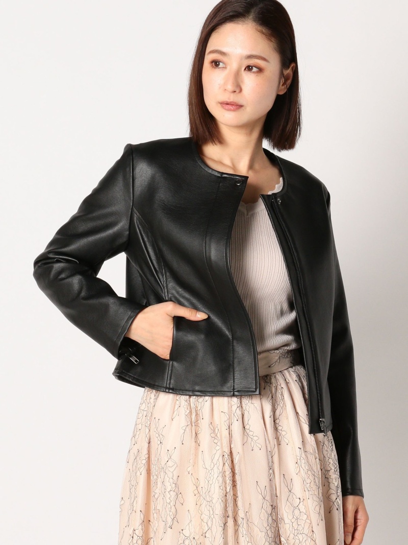 高質で安価 ウォッシャブルノーカラーライダースジャケット Mew S Refined Clothes ミューズ リファインド クローズ コート ジャケット ノーカラージャケット ブラック Rakuten Fashion Seal限定商品 Crystalchemical Com Ec