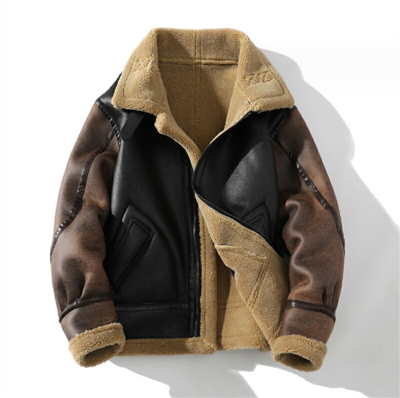 楽天市場】ボアジャケット 防寒コート ボアコート 革ジャケット レザー