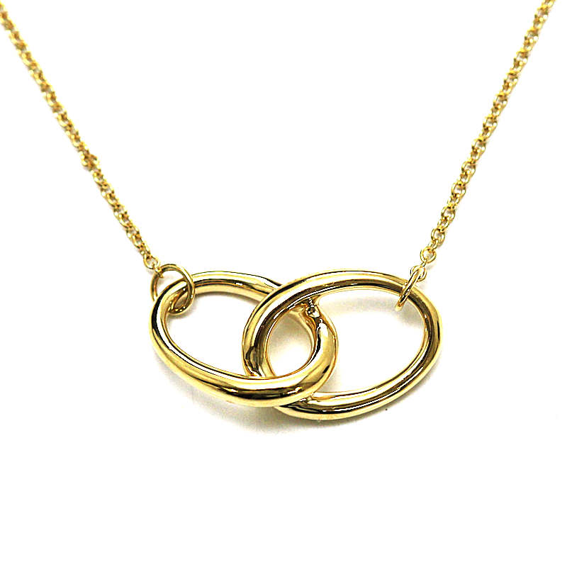 最高品質 イエローゴールドオープンフープネックレス 楽天市場】Tiffany&Co. ティファニー オープンリーフ ネックレス