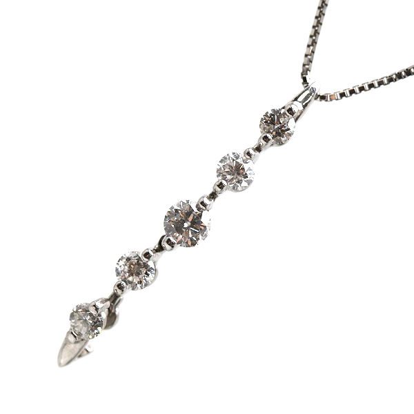 楽天市場】K18 YG WG 葉っぱモチーフネックレス 約40cm ダイヤモンド